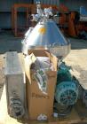 Used Alfa Laval MRPX-410-TGD-74 Desludger Disc Centrifuge. 329 Stainless Steel Construction on Product Contact Areas. Concentrator design, light and heavy phase centripetal pumps, timed solids discha...