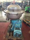 Used Alfa Laval SRPX 610-HGD-14-CGH-50 Desludger Disc Centrifuge. 316 Stainless steel construction (product contact areas), separator design liquid/liquid/solids, bottom feed design, flange drive mot...
