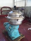 Used Alfa Laval SRPX 610-HGD-14-CGH-50 Desludger Disc Centrifuge. 316 Stainless steel construction (product contact areas), separator design liquid/liquid/solids, bottom feed design, flange drive mot...