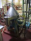 Used Alfa Laval VNPX-510 Desludger Disc Centrifuge. Stainless steel construction on product contact areas, clarifier design, centripetal pump liquid discharge, timed solids discharge, water harness, ...