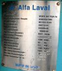 Used Alfa Laval Desludger Disc Centrifuge. Model WSPX-207-TGP-74
