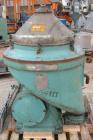 USED: Alfa-Laval WSPX-213-TGT-74G desludger centrifuge, 316 stainless steel. 3 phase separator, deep cover design. Driven by a 15 kw direct drive, 3/50/415 volt, 1450 rpm motor. Missing top piping. B...