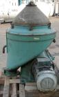 USED: Alfa-Laval WSPX-213-TGT-74G desludger centrifuge, 316 stainless steel. 3 phase separator, deep cover design. Driven by a 15 kw direct drive, 3/50/415 volt, 1450 rpm motor. Missing top piping. B...
