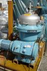 USED: Alfa Laval WSPX-207-TGP-74-50 desludger disc centrifuge. 316 stainless steel construction. Concentrator design. 1500 rpm by a 7.5 kw/11.25 hp, 500 volt/50 cycle/3 ph direct driven motor. Mounte...