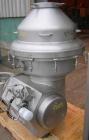 USED: Delaval continuous milk separator, model HMRPX-S314. 316 stainless steel product contact areas. Max bowl speed approximately 5000 rpm. Separator bowl design. Includes sludge tank and panel. Req...