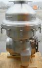 USED: Delaval continuous milk separator, model HMRPX-S314. 316 stainless steel product contact areas. Max bowl speed approximately 5000 rpm. Separator bowl design. Includes sludge tank and panel. Req...