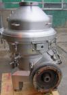 USED: Delaval continuous milk separator, model HMRPX-S314. 316 stainless steel product contact areas. Max bowl speed approximately 5000 rpm. Separator bowl design. Includes sludge tank and panel. Req...