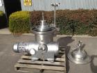 Used Westfalia KSA 6-01-076 Desludger Disc Centrifuge, stainless steel construction (product contact areas), max bowl speed 7570 rpm, separator design (liquid/liquid/solids separation), light and hea...