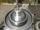 Used Westfalia KSA 6-01-076 Desludger Disc Centrifuge, stainless steel construction (product contact areas), max bowl speed 7570 rpm, separator design (liquid/liquid/solids separation), light and hea...