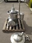 Used Westfalia KSA 6-01-076 Desludger Disc Centrifuge, stainless steel construction (product contact areas), max bowl speed 7570 rpm, separator design (liquid/liquid/solids separation), light and hea...