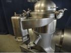 Reportedly Reconditioned Westfalia KSA 6-01-076 Solid Bowl Disc Centrifuge, stainless steel construction, separator design, centripetal pump liquid discharge, 10 hp/7.5 kW drive motor 380/3/50/1725 r...