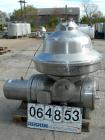 USED: Westfalia MSA-120-01-0076 desludger disc centrifuge. 316 stainless steel construction. Max bowl speed 4500 rpm, separator design, direct drive, 22 kw Loher A180LA-4XP drive motor 380/3/50, (1) ...