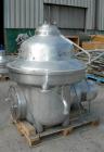 USED: Westfalia MSA-120-01-0076 desludger disc centrifuge. 316 stainless steel construction. Max bowl speed 4500 rpm, separator design, direct drive, 22 kw Loher A180LA-4XP drive motor 380/3/50, (1) ...