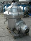 USED: Westfalia MSA-120-01-0076 desludger disc centrifuge. 316 stainless steel construction. Max bowl speed 4500 rpm, separator design, direct drive, 22 kw Loher A180LA-4XP drive motor 380/3/50, (1) ...