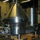 Used-Westfalia MSD-300-01-777 Desludger Disc Centrifuge, stainless steel construction (product contact areas), separator des...