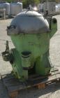 USED: Westfalia OSA-335-02-066 oil purifier disc centrifuge. Max bowl speed 6500 rpm, separator design, light phase centripetal pump, heavy phase gravity discharge, direct drive configuration, approx...