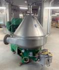 Used GEA Westfalia Profi 400/GSE 400 Desludger Disc Centrifuge. 316 Stainless steel construction (product contact areas). Clarifier design (liquid/solids separation), centripetal pump liquid discharg...