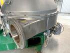 Used GEA Westfalia Profi 400/GSE 400 Desludger Disc Centrifuge. 316 Stainless steel construction (product contact areas). Clarifier design (liquid/solids separation), centripetal pump liquid discharg...