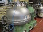 Used- Westfalia SA-100-03-177 Desludger Disc Centrifuge. 316 stainless steel construction (product contact areas). Max bowl ...