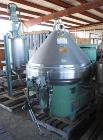 Used- Westfalia SA-100-06-177 Desludger Disc Centrifuge. 316 stainless steel construction (product contact areas), max bowl ...