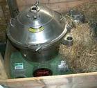 Used Westfalia Desludger/Separator Disc Centrifuge, Model SA14-01-076316, Stainless Steel. 7560 RPM maximum bowl speed. Complete with a direct connected 10 hp 208-230/460 volt motor.