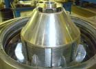 Used Westfalia SA-14-06-076 Desludger Disc Centrifuge, 316 stainless steel construction on product contact areas. Maximum bowl speed 7560 rpm, clarifier design (liquid/solids), centripetal pump liqui...