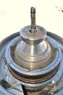Used Westfalia SA-14-06-076 Desludger Disc Centrifuge, 329 Stainless steel construction on product contact areas. Maximum bowl speed 7560 rpm, clarifier design (liquid/solids separation), centripetal...