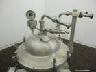 Used Westfalia SA-14-06-076 Desludger Disc Centrifuge.  329 Stainless steel construction on product contact areas. Maximum bowl speed 7560 rpm, clarifier design (liquid/solids), centripetal pump liqu...