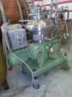 Used Westfalia SA 19-47-076 Desludger Disc Centrifuge. 316 Stainless steel (product contact areas), maximum bowl speed 8150 rpm. Hermetic clarifier design, drive motor (50 hz). Control panel. Mounted...