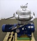 Used Westfalia SA-20-03-076 Desludger Disc Centrifuge. 316/329 Stainless steel construction on product contact areas, separator design (liquids/liquids/solids), heavyphase centripetal pump liquid dis...