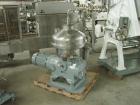 USED: Westfalia SA-20-03-076 desludger disc centrifuge. Stainless steel construction on product contact areas, separator design, heavyphase centripetal pump liquid discharge, light phase gravity over...