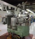 Used Stainless Steel Westfalia Desludger Disc Centrifuge, SA-40-02-177 