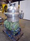 Used Westfalia SA-45-03-076 Disc Centrifuge. 316 Stainless steel construction (product contact areas). Maximum bowl speed 5000 rpm, separator design (Liquid/liquid/solids separation), heavy phase cen...