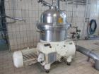 Used Stainless Steel Westfalia Desludger Disc Centrifuge, SA-60-06-076  