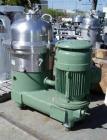 USED: Westfalia SA-60-06-177 desludger disc centrifuge. 316 stainlesssteel construction on product contact areas, max bowl speed 5000 rpm,clarifier design, centripetal pump liquid discharge, belt dri...