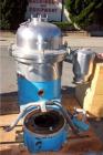 USED: Westfalia SA-60-06-177 desludger disc centrifuge. 316 stainless steel construction on product contact areas, max bowl speed 5000 rpm, centripetal pump liquid discharge, timed solid discharge, 6...