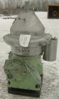 USED: Westfalia SA35-01-576 desludger disc centrifuge. 316 stainless steel construction on product contact areas, max bowl speed 6000 rpm, separator design, light and heavy phase centripetal pump liq...