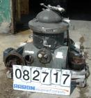 USED: Westfalia SAM-3036 Desludger Disc Centrifuge. 316 stainless steel construction on product contact areas, clarifier design. Max bowl speed 6500 rpm. Direct driven by a 7.5 kw (10 hp), 3/50/380 v...