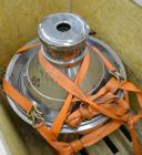Used Westfalia SAMM 12006 Disc Centrifuge. 421 Stainless steel construction (product contact areas). Maximum bowl speed 4500 rpm, separator design, direct drive, 30 hp/22 kw drive motor (380/3/50). I...