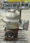 Used Westfalia Disc Centrifuge, Model SAMN 5036, 434 Stainless Steel. Driven by a 5.5 kW bowl top, disc stack, centripetal pump, splitter disc.