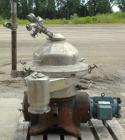 Used- Westfalia Disc Centrifuge, Model SAMN 5036, 434 Stainless Steel. Driven by a 5.5 kW bowl top, disc stack, centripetal ...