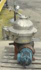 Used Westfalia Disc Centrifuge, Model SAMN 5036, 434 Stainless Steel. Driven by a 5.5 kW bowl top, disc stack, centripetal pump, splitter disc.