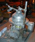 Used Westfalia Disc Centrifuge, Model SAMN 5036, 434 Stainless Steel. Driven by a 5.5 kW bowl top, disc stack, centripetal pump, splitter disc.