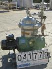 USED: Westfalia SAMR-3036 desludger centrifuge. 316 stainless steel clarifier design. Max bowl speed 7500 rpm, 7.5 kw drive motor.