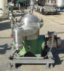 USED: Westfalia SAMR-3036 desludger centrifuge. 316 stainless steel clarifier design. Max bowl speed 7500 rpm, 7.5 kw drive motor.