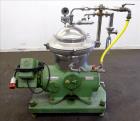 Used Westfalia SAMR-3036 Desludger Disc Centrifuge. 316 Stainless steel (product contact areas), maximum bowl speed 7500 rpm, clarifier design (liquid/solids separation), centripetal pump liquid disc...