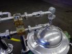 Used Westfalia SAMR-3036 Desludger Disc Centrifuge. 316 Stainless steel (product contact areas), maximum bowl speed 7500 rpm, clarifier design (liquid/solids separation), centripetal pump liquid disc...