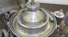 Used Westafalia SAMR 5036 Desludger Disc Centrifuge. 329 Stainless steel construction (product contact areas), maximum bowl speed 6500 rpm. Clarifier design (liquid/solids separation), centripetal pu...