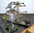 Used Westfalia SB-7-01-576 Desludger Disc Centrifuge, 316 Stainless steel (product contact areas), maximum bowl speed 9160 rpm, separator design (liquid/liquid/solids separation), light & heavy phase...