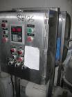 USED: Westfalia SB-7-03-076 desludger disc centrifuge. 316 stainless steel construction on product contact areas. Max bowl speed 9160 rpm, separator design, light phase gravity discharge, heavy phase...
